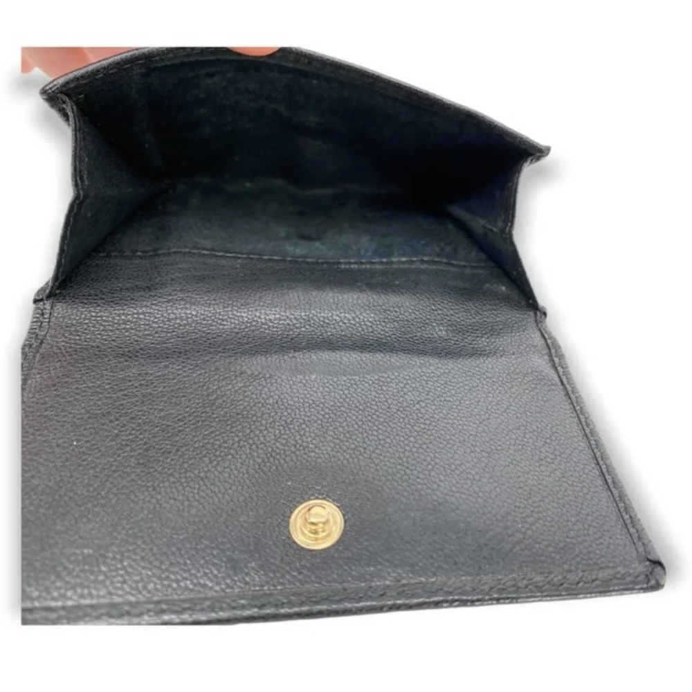 Gucci Black Leather Wallet with Red and Green Ribbon Bow